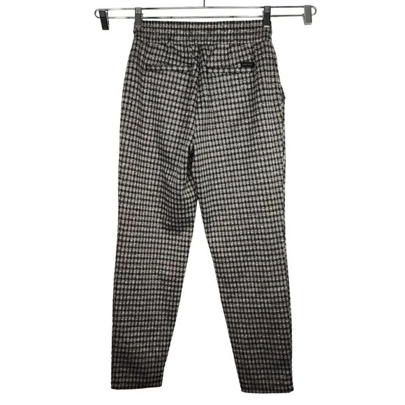 Sanctuary Pants Pull On Skinny Tapered Leg Women Size XS Black Brown Gray Plaid - Picture 5 of 10
